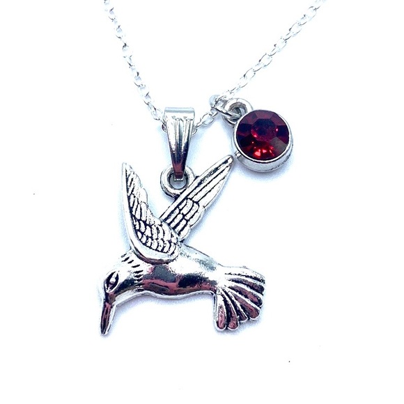 Hummingbird Necklace Bird Lover May Be Personalized - Picture 7 of 10